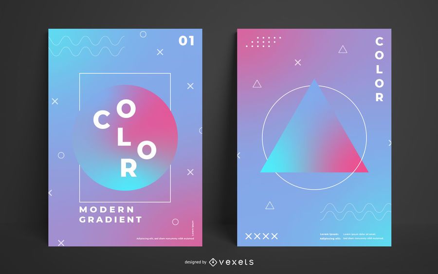 Geometric gradient poster template Geometric gradient poster template