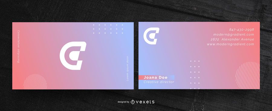 Modern gradient business card Modern gradient business card