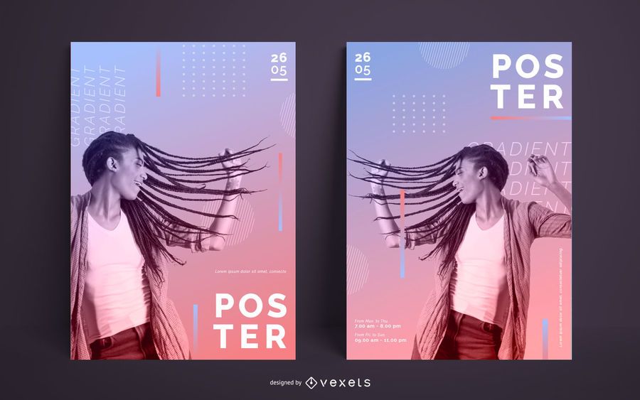 Modern Gradient Poster Template Design Modern Gradient Poster Template Design