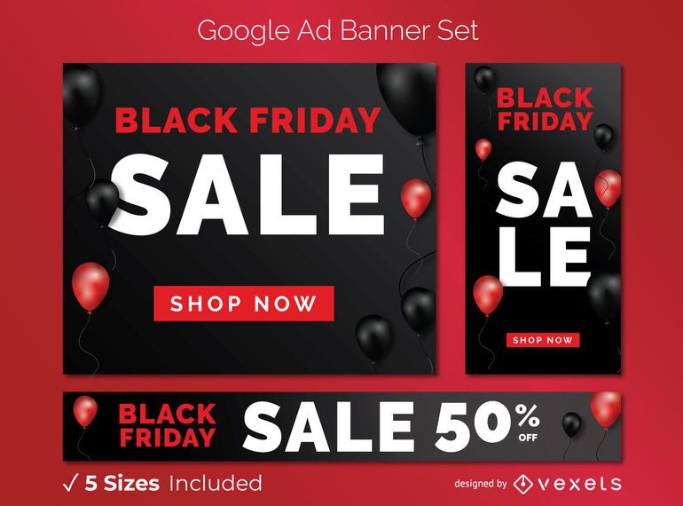 Black Friday Google Ads Banner Pack Black Friday Google Ads Banner Pack