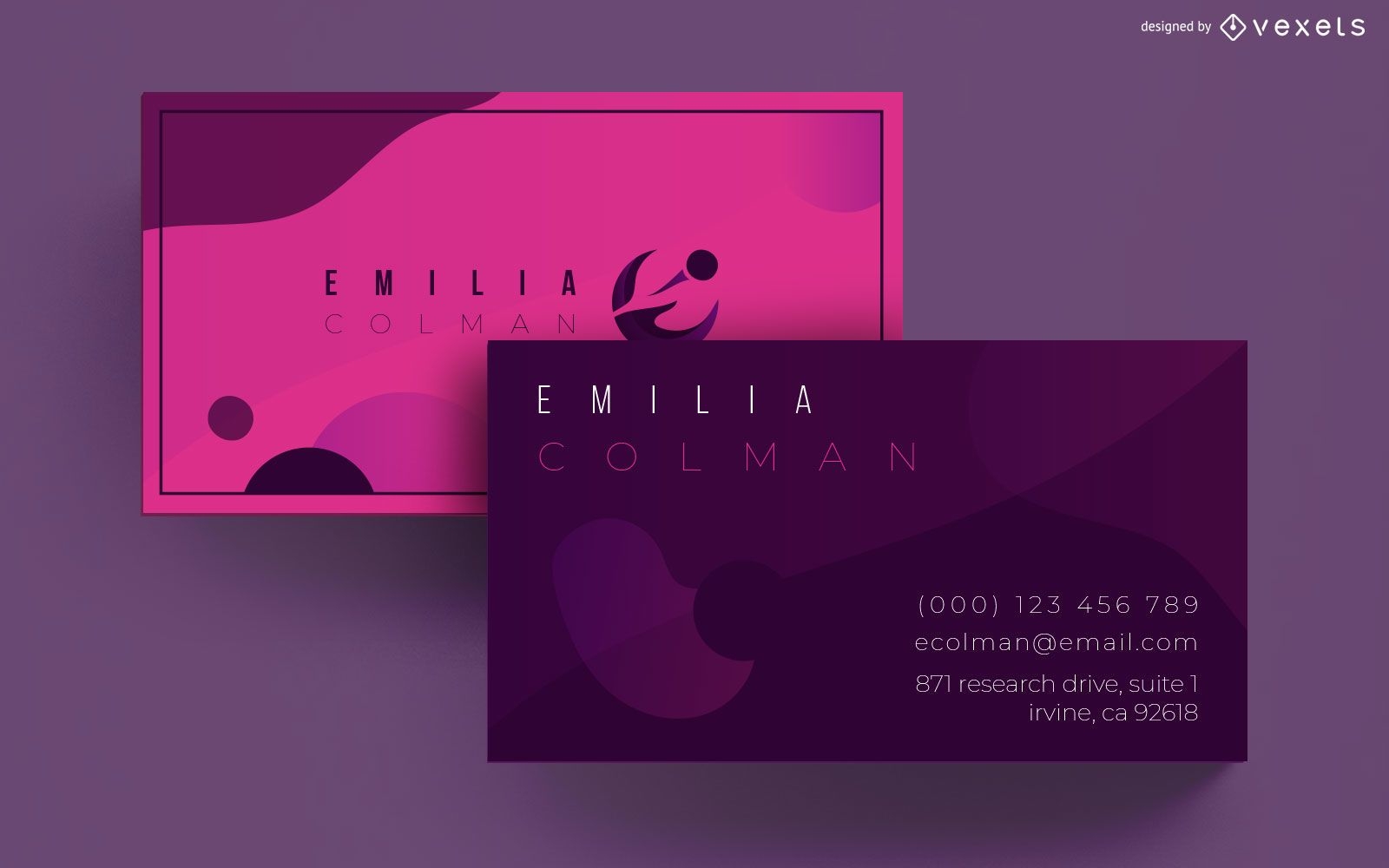 Abstract shapes business card 