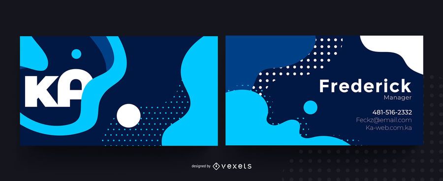 Abstract blue business card design Abstract blue business card design