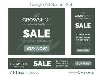 Wachsen Sie Shop-Werbebanner-Set