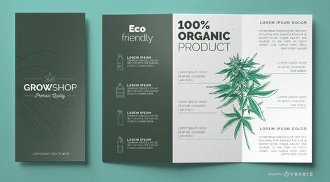 Plantilla de folleto de Grow Shop Plantilla de folleto de Grow Shop