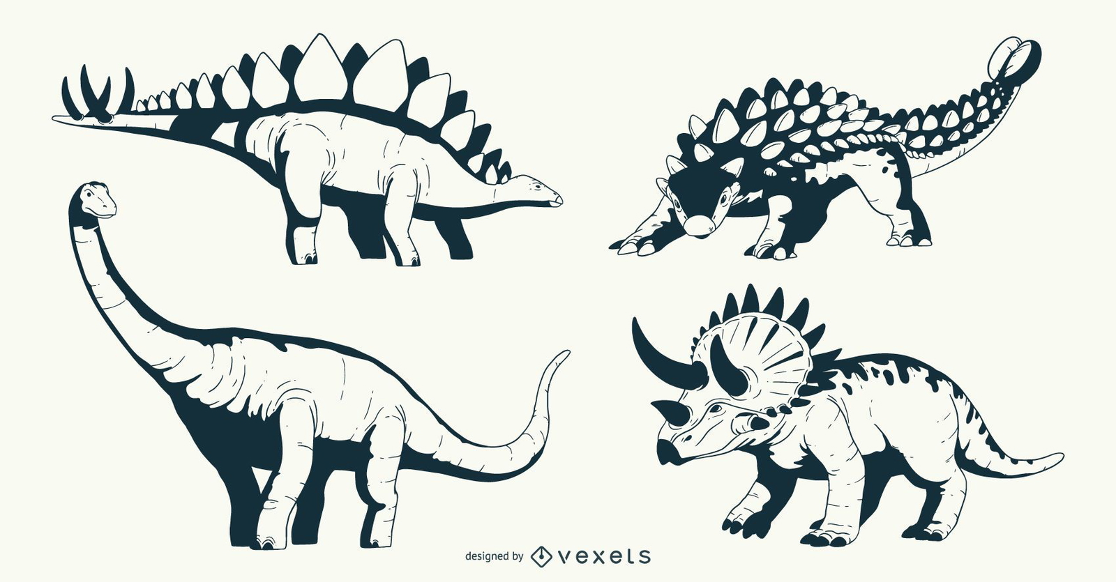 Caras de dinossauro realistas 232584 Vetor no Vecteezy