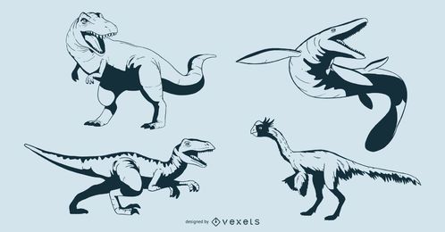 Cretaceous Dinosaur Design Set Cretaceous Dinosaur Design Set