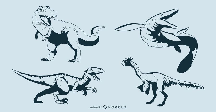 Cretaceous Dinosaur Design Set Cretaceous Dinosaur Design Set