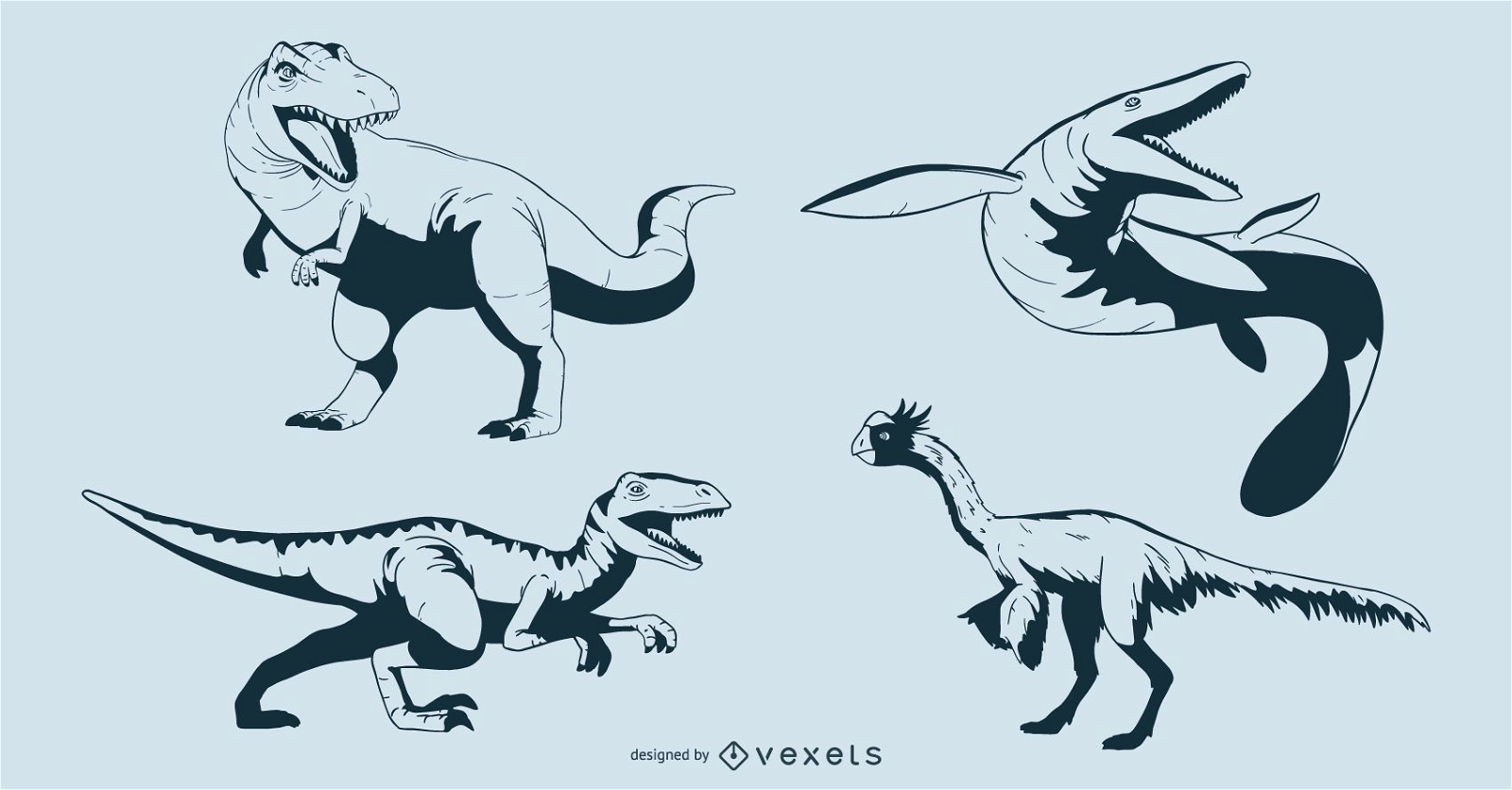 Cretaceous Dinosaur Design Set