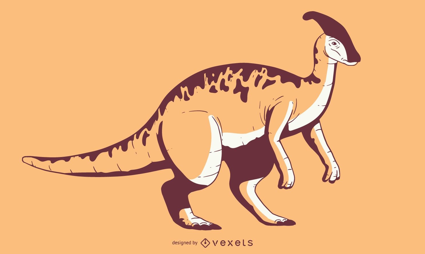 Dise?o de ilustraci?n de dinosaurio Parasaurolophus