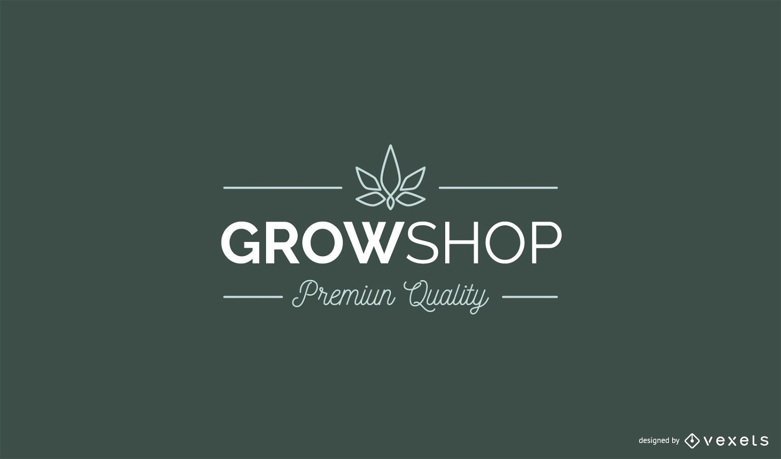Grow Shop Benutzerdefiniertes Logo-Design