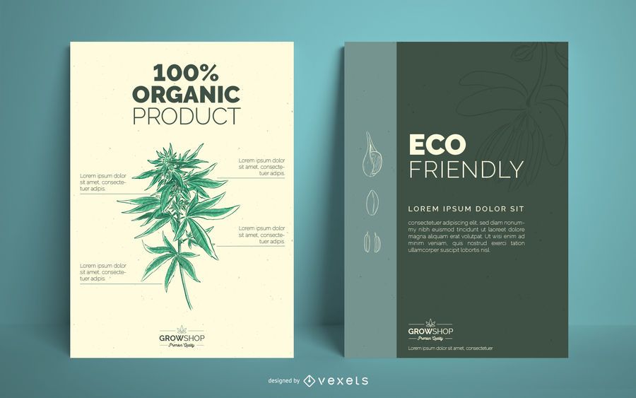 Grow Shop Poster Design Set Grow Shop Poster Design Set