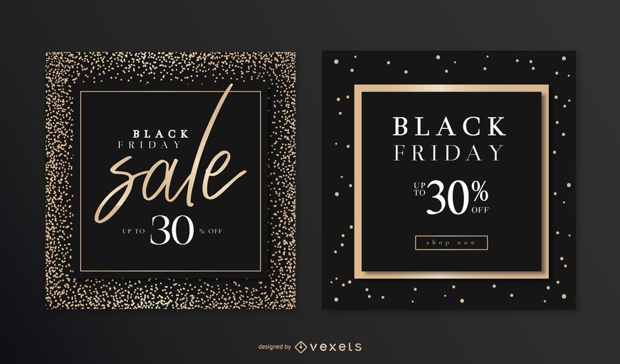 Conjunto de banner elegante sexta-feira negra Conjunto de banner elegante sexta-feira negra