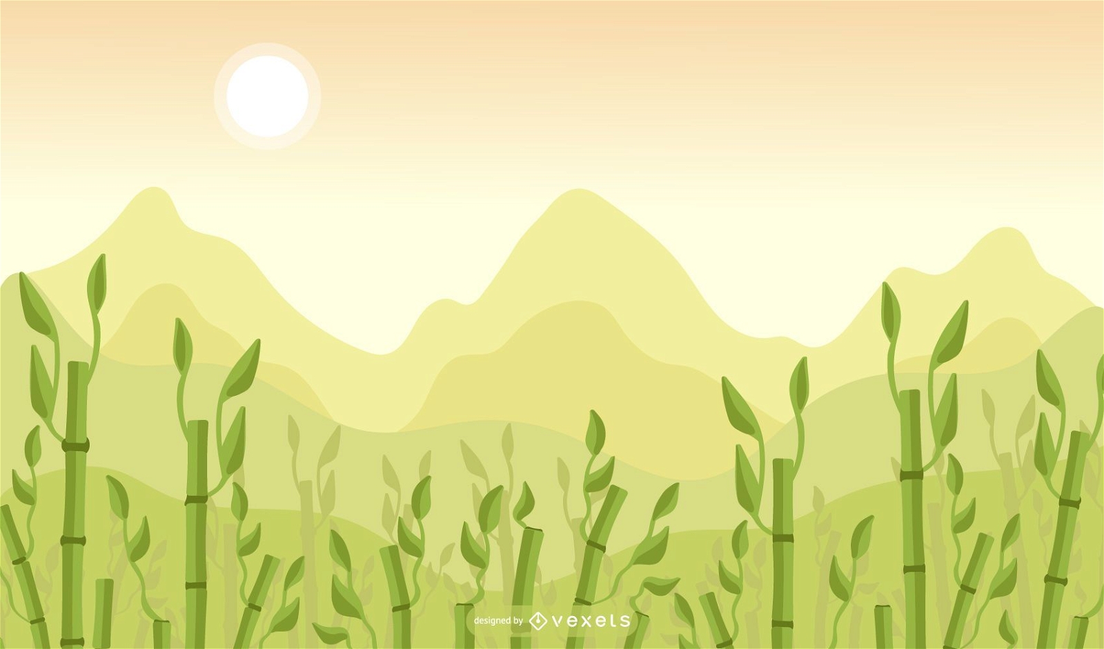 Hintergrunddesign des Bambusfeldes