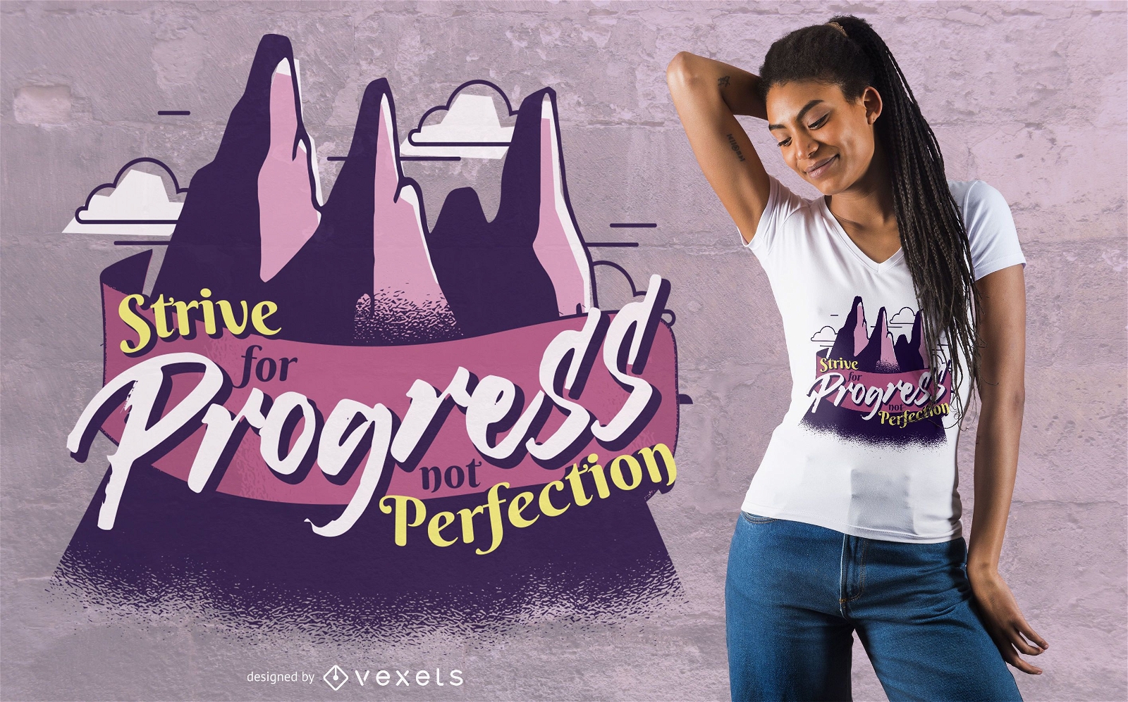 Strive for Progress Quote T-shirt Design