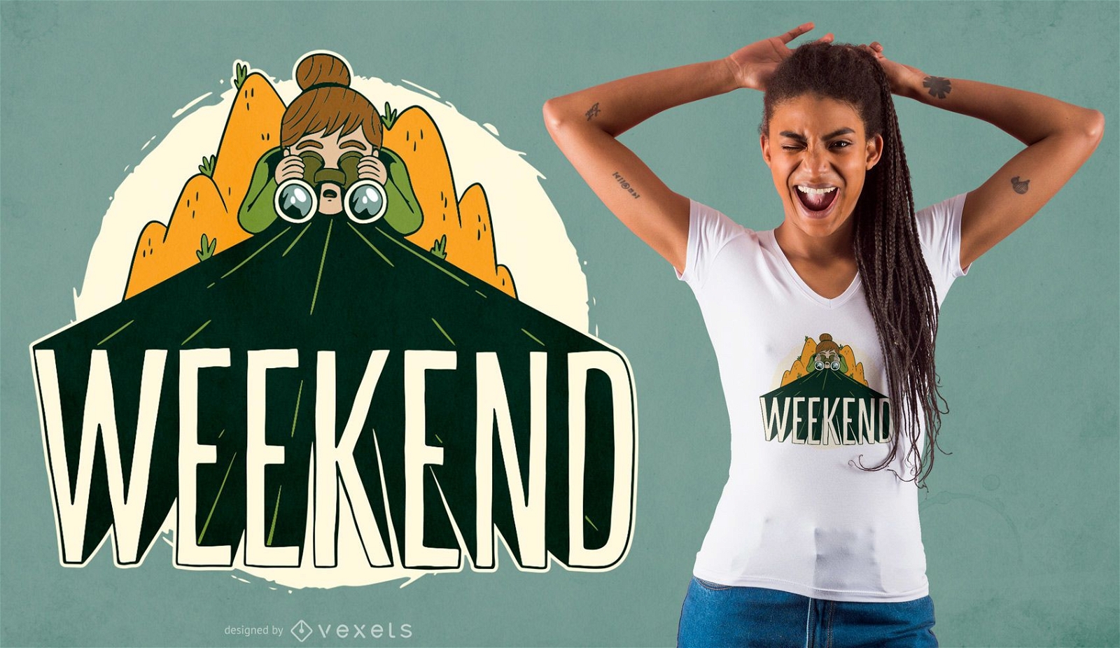 Wochenend Camping T-Shirt Design