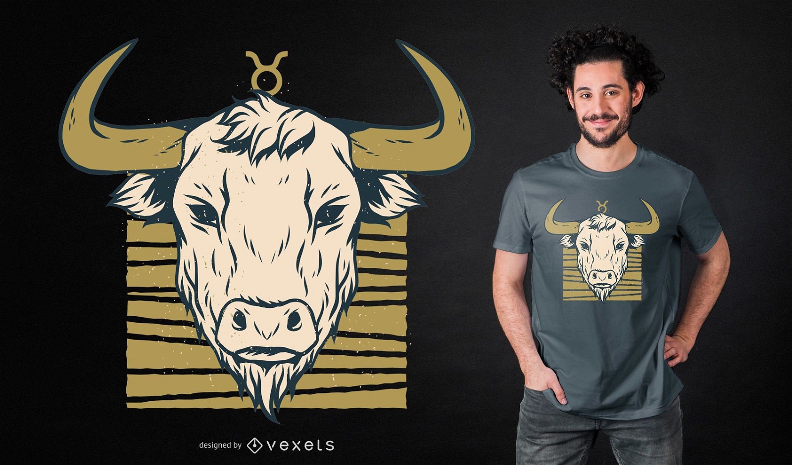 Design de camiseta do zodíaco Taurus