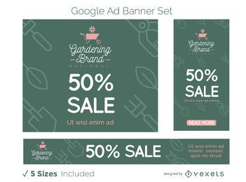Gartengeschäft Google Ads Banner Set