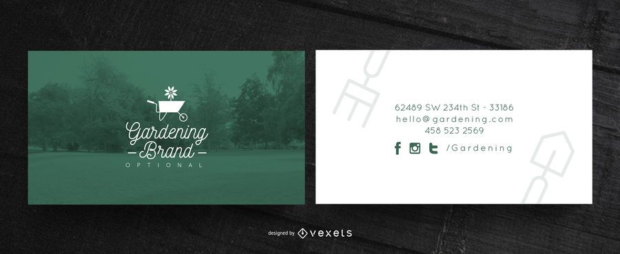 Tarjeta de visita de jardinería Tarjeta de visita de jardinería