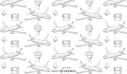 Diseño de patrón de viaje de aviones