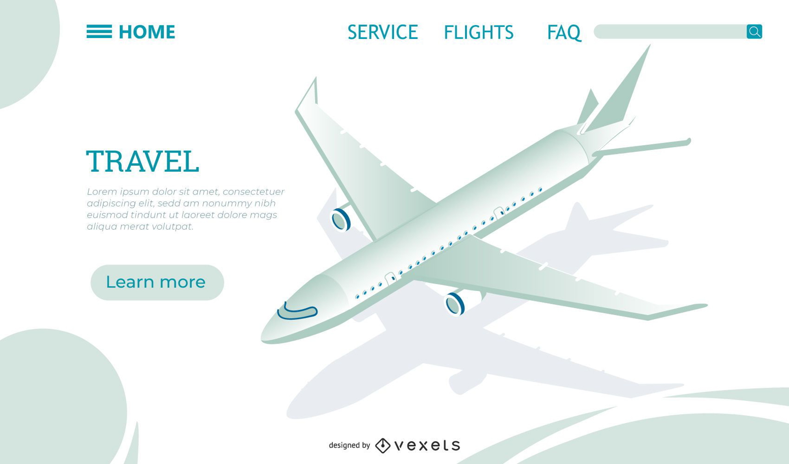 Airport Landing Page Template Design