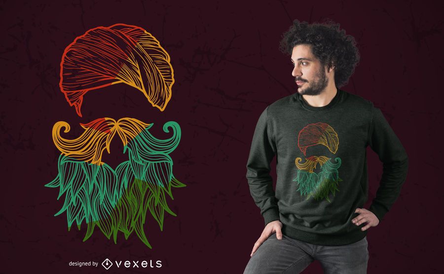 Colorful Sikh Silhouette T-shirt Design Colorful Sikh Silhouette T-shirt Design