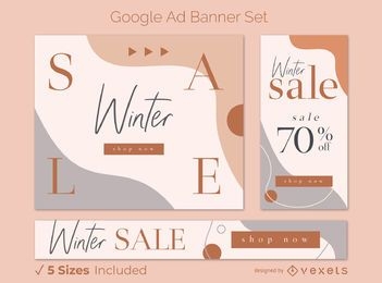 Winter Sale Google Ad Banner Set