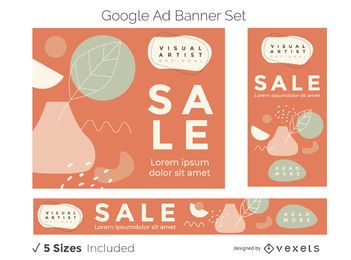 Visual artist ad banner set Visual artist ad banner set