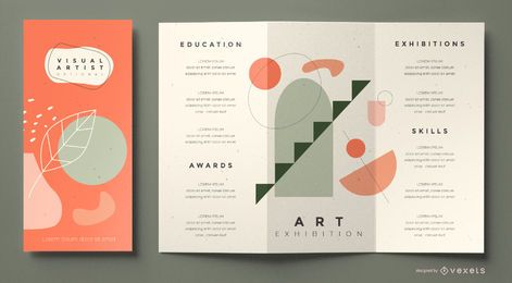 Visual artist brochure template Visual artist brochure template