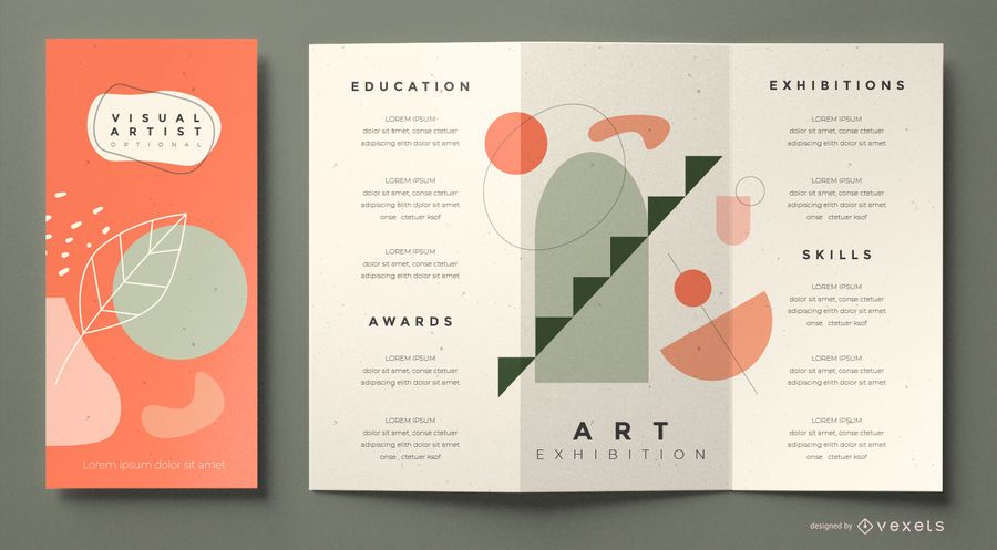 Visual artist brochure template Visual artist brochure template