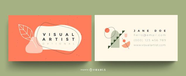 Cartão de visita de artista visual