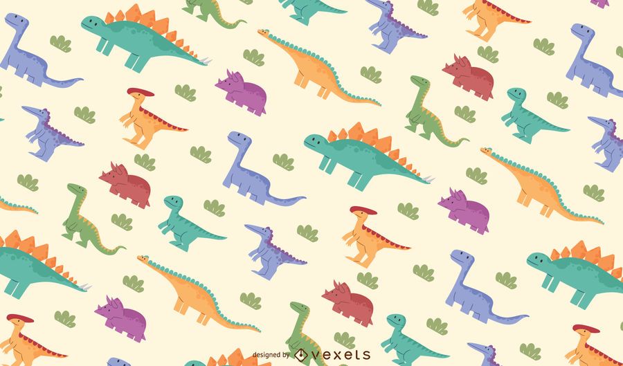 Colorful dinosaurs pattern design Colorful dinosaurs pattern design