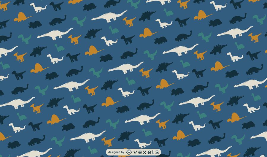 Dino silhouettes pattern design Dino silhouettes pattern design