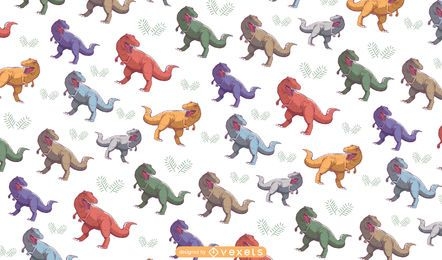 T-rex colorful pattern design