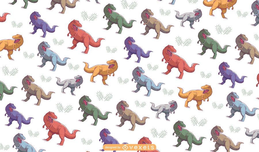 T-rex colorful pattern design T-rex colorful pattern design