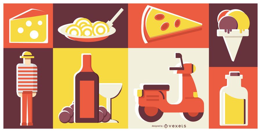 Italian Food Simple Design Composition Italian Food Simple Design Composition