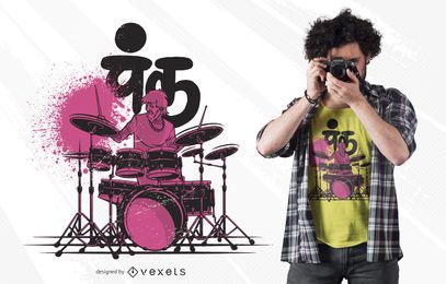Design de camiseta Desi Punk Drummer