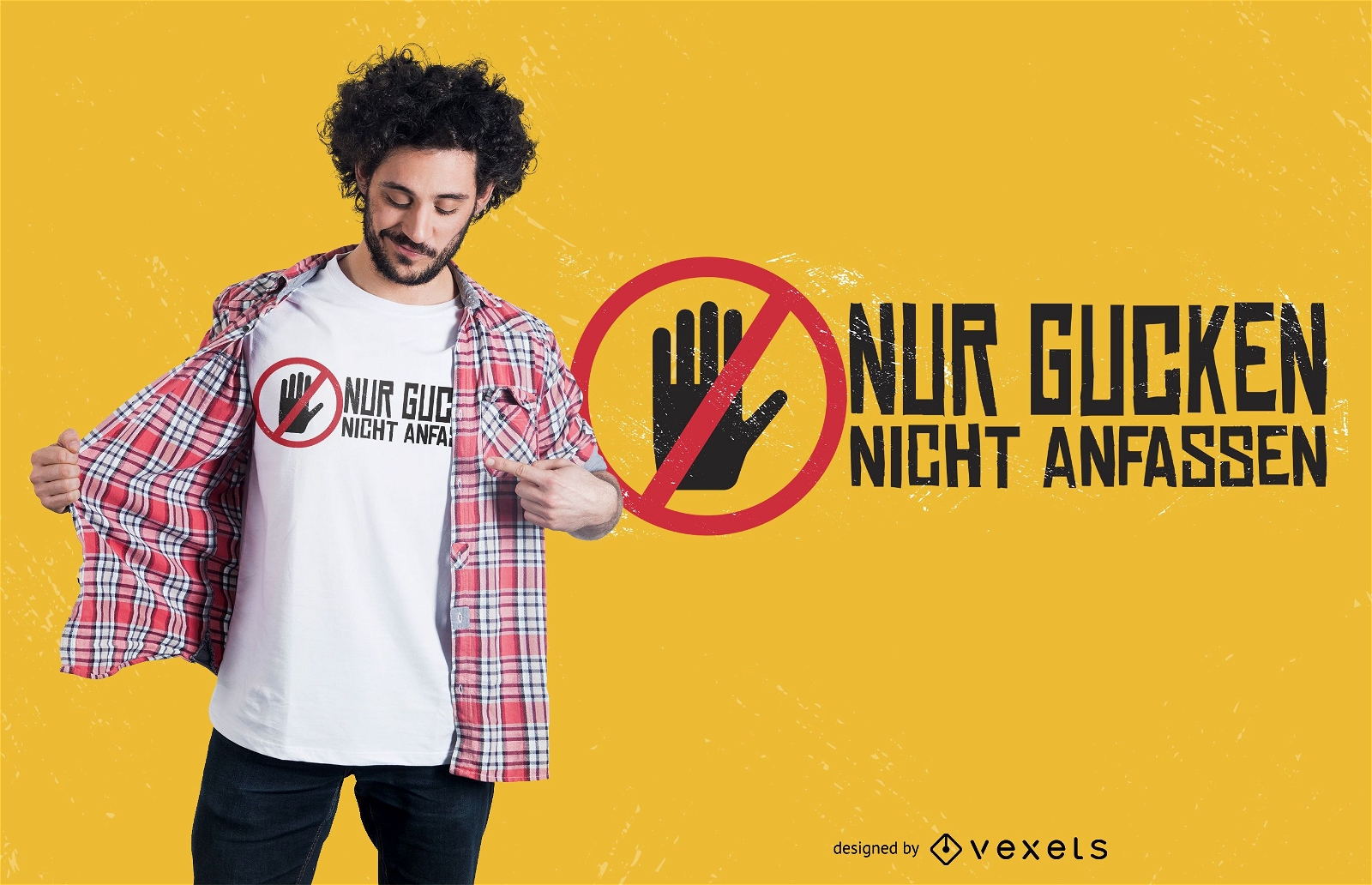 Berühren Sie nicht Deutsch Zitat T-Shirt Design