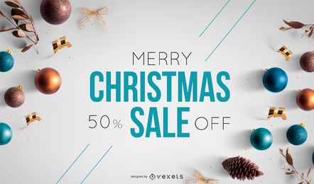 Christmas Sale Photo Banner Template Vector Download