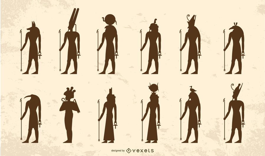 Egyptian gods silhouette pack Egyptian gods silhouette pack