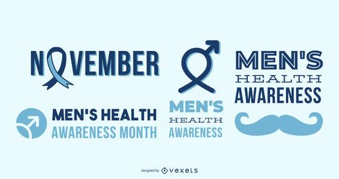 Men's health awareness letterings