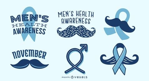Conjunto de cintas de concienciación sobre la salud de los hombres
