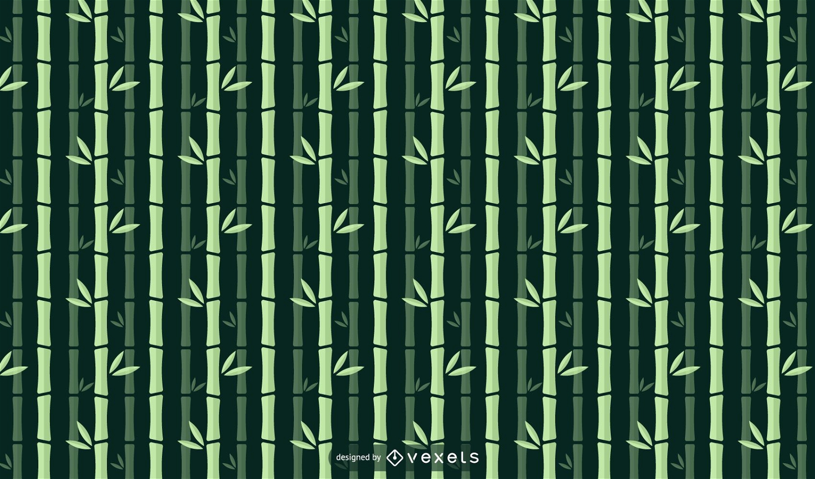 Flaches Musterdesign aus Bambus