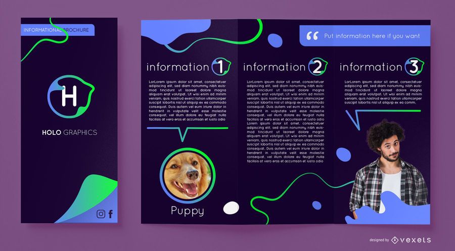 Abstract gradient flow brochure template Abstract gradient flow brochure template