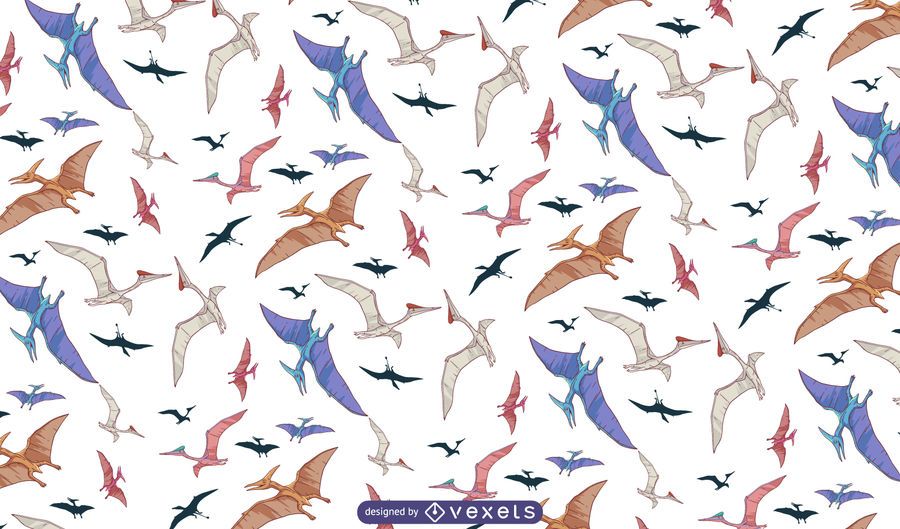 Flying dinosaurs pattern design Flying dinosaurs pattern design