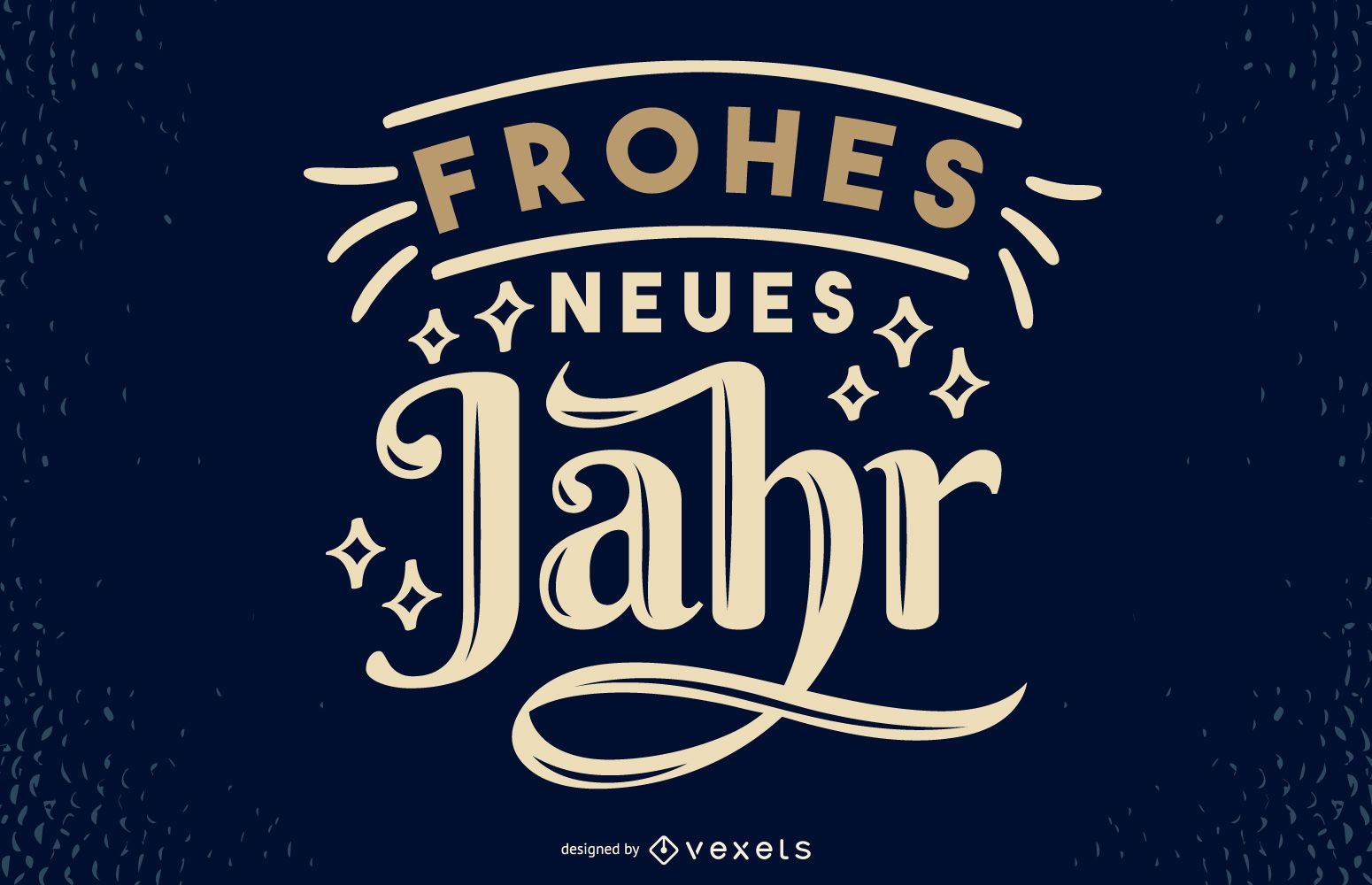 New Year German Quote Lettering Design