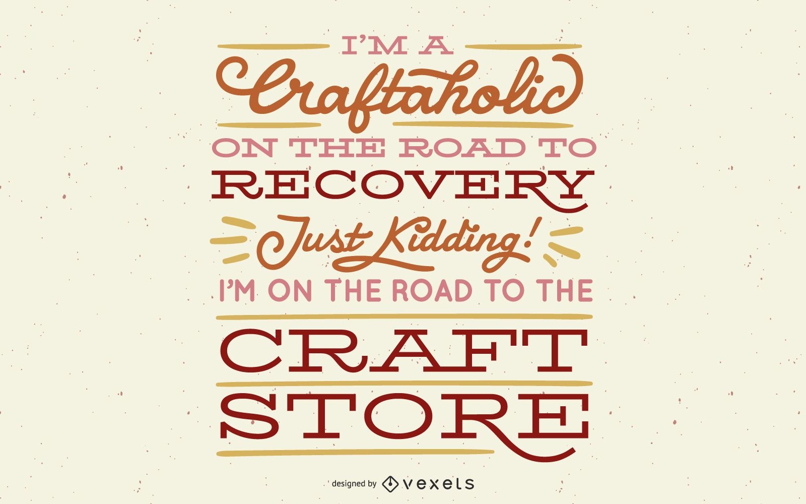 Crafting funny lettering design