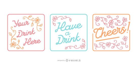 Beber Letras Citar Diseño Conjunto Beber Letras Citar Diseño Conjunto