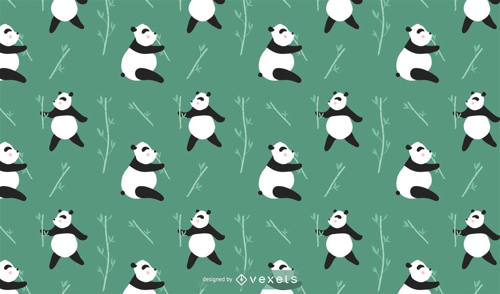 Cute Panda Pattern Design