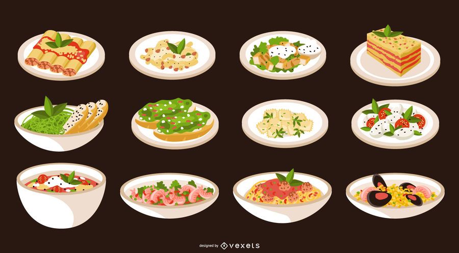 Italian Food Dishes Collection Italian Food Dishes Collection