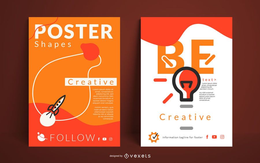 Kreatives Flow-Poster-Designpaket Kreatives Flow-Poster-Designpaket